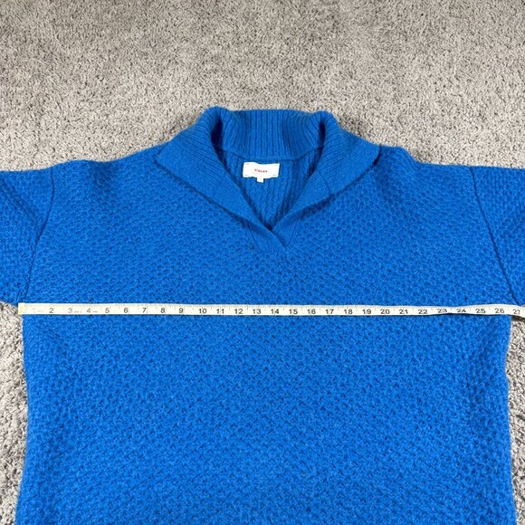 Xirena Ally Sweater Womens Large Baltic Blue Baby Alpaca Wool Collar $363 retail - Picture 5 of 8